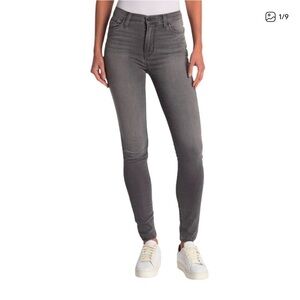 Hudson Women's Blair High-Rise Super Skinny Ankle Jeans Denim Gray Size 26